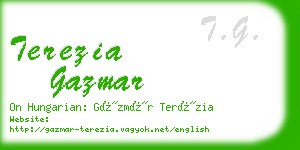 terezia gazmar business card